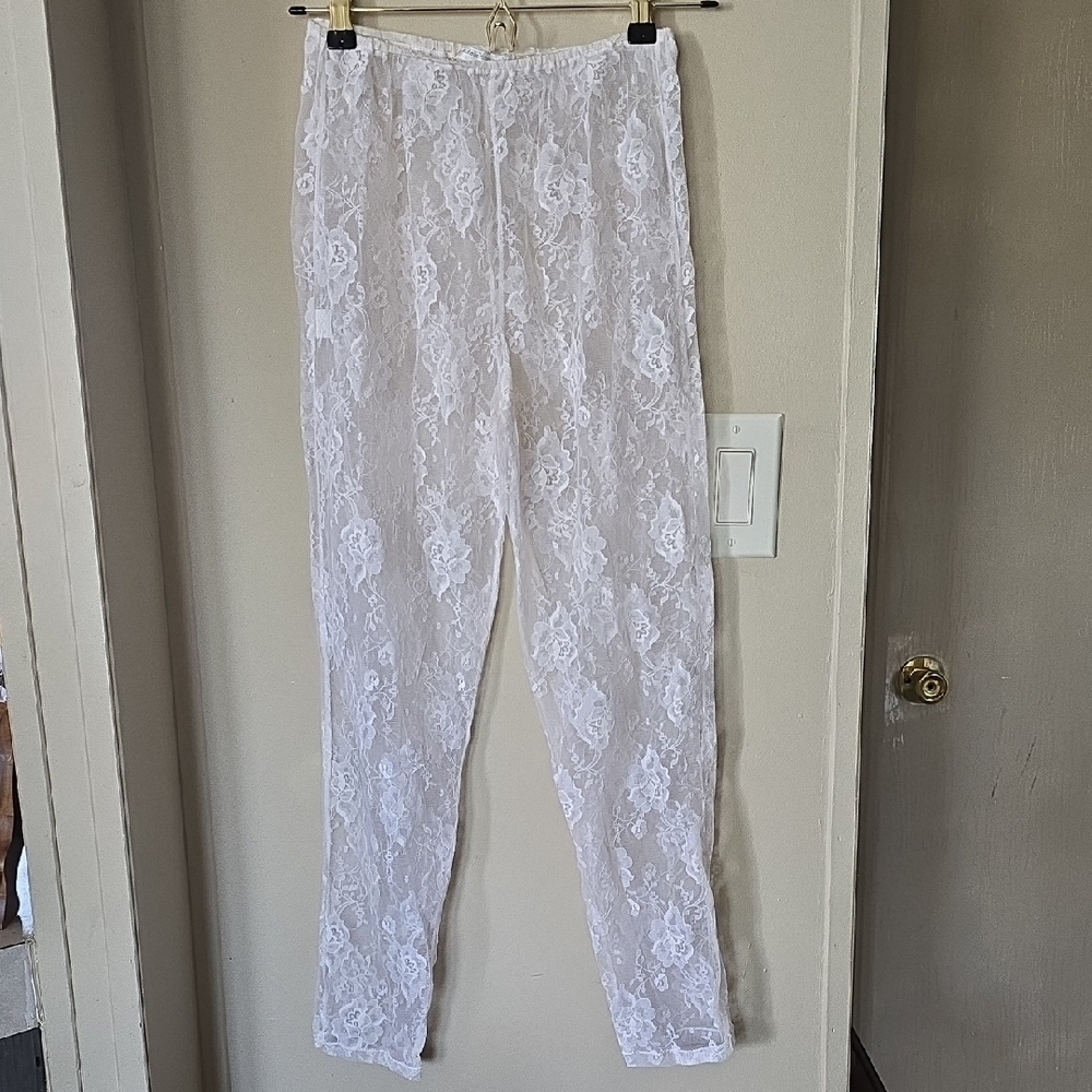 White Lace Pants